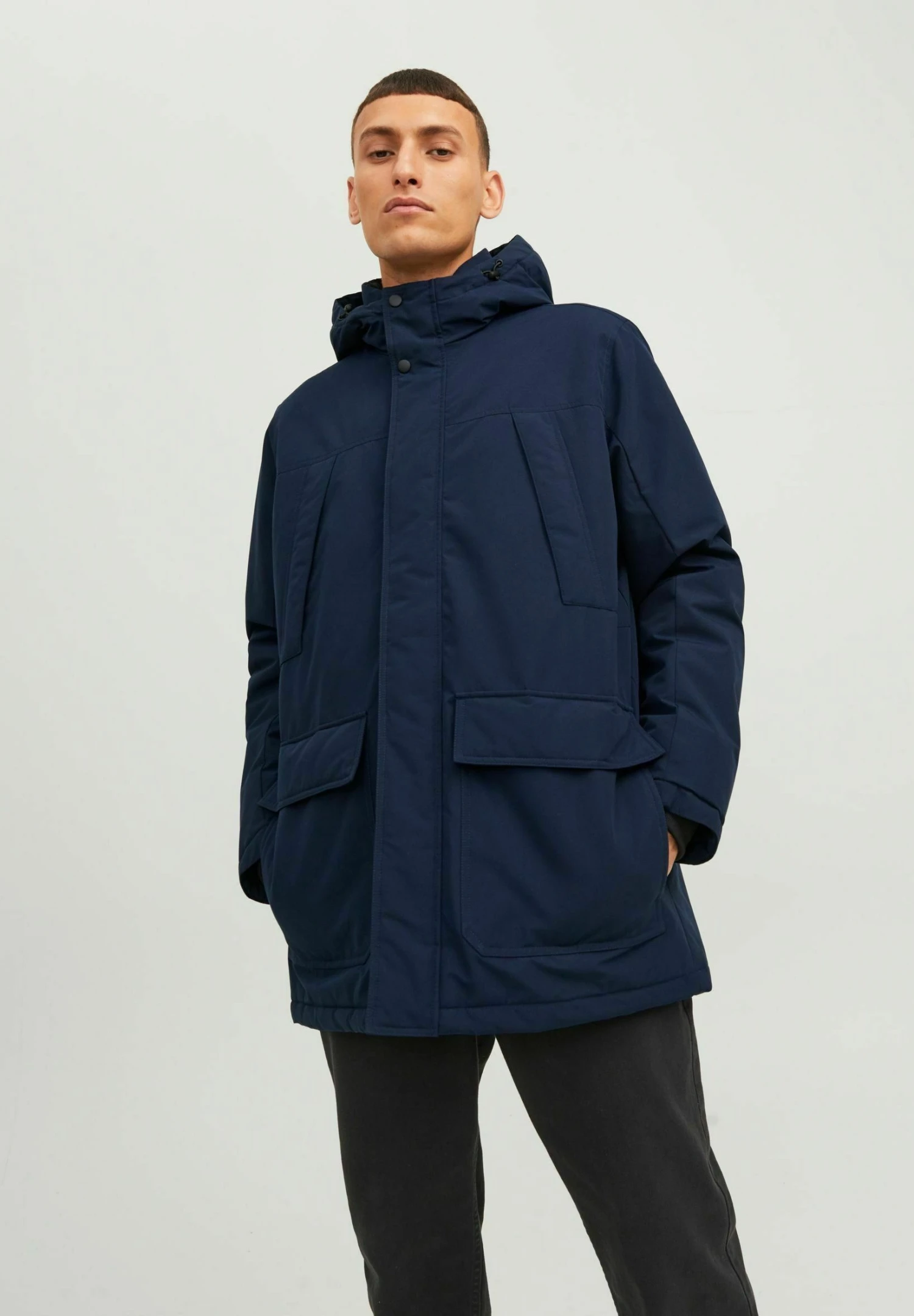 Jack & Jones Gefütterte - Winterjas - Navy Blazer 4 Jack & Jones Gefütterte - Winterjas - Navy Blazer - Afbeelding 4