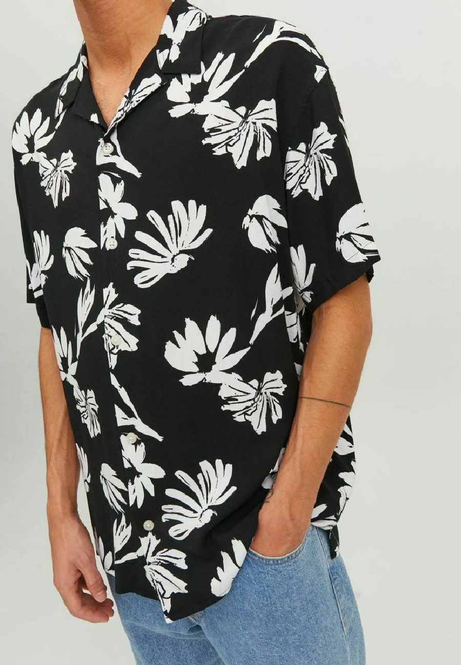 Jack & Jones Jorluke Palma Aop ResortSs Ln - Overhemd - Black 5 Jack & Jones Jorluke Palma Aop ResortSs Ln - Overhemd - Black - Afbeelding 5