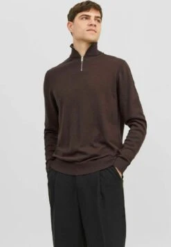 Jack & Jones Eemil Half Zip Noos - Trui - Seal Brown
