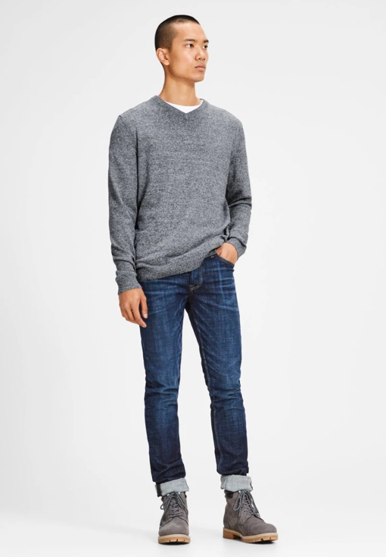 Jack & Jones Jjebasic- Trui - Grey 2 Jack & Jones Jjebasic- Trui - Grey - Afbeelding 2