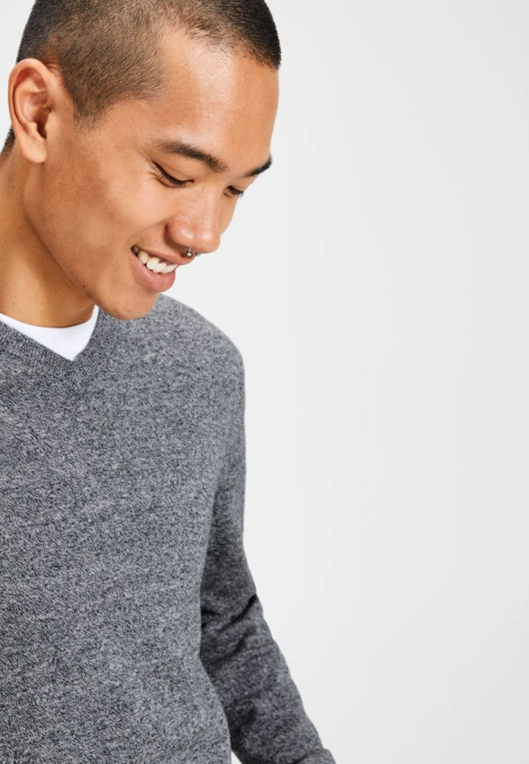 Jack & Jones Jjebasic- Trui - Grey 4 Jack & Jones Jjebasic- Trui - Grey - Afbeelding 4