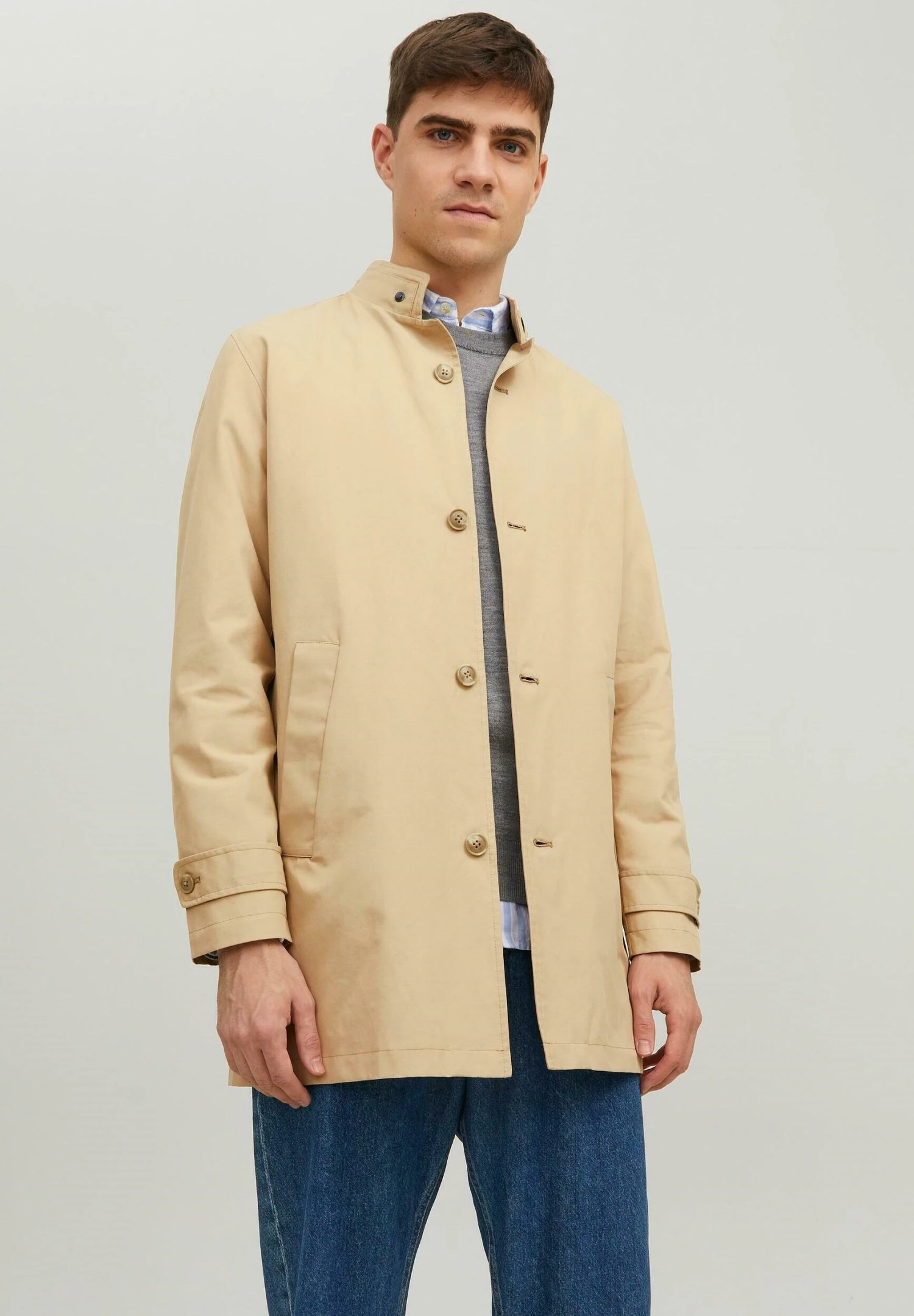 Jack & Jones Jprblacarl- Halflange Jas - Cornstalk 1 Jack & Jones Jprblacarl- Halflange Jas - Cornstalk