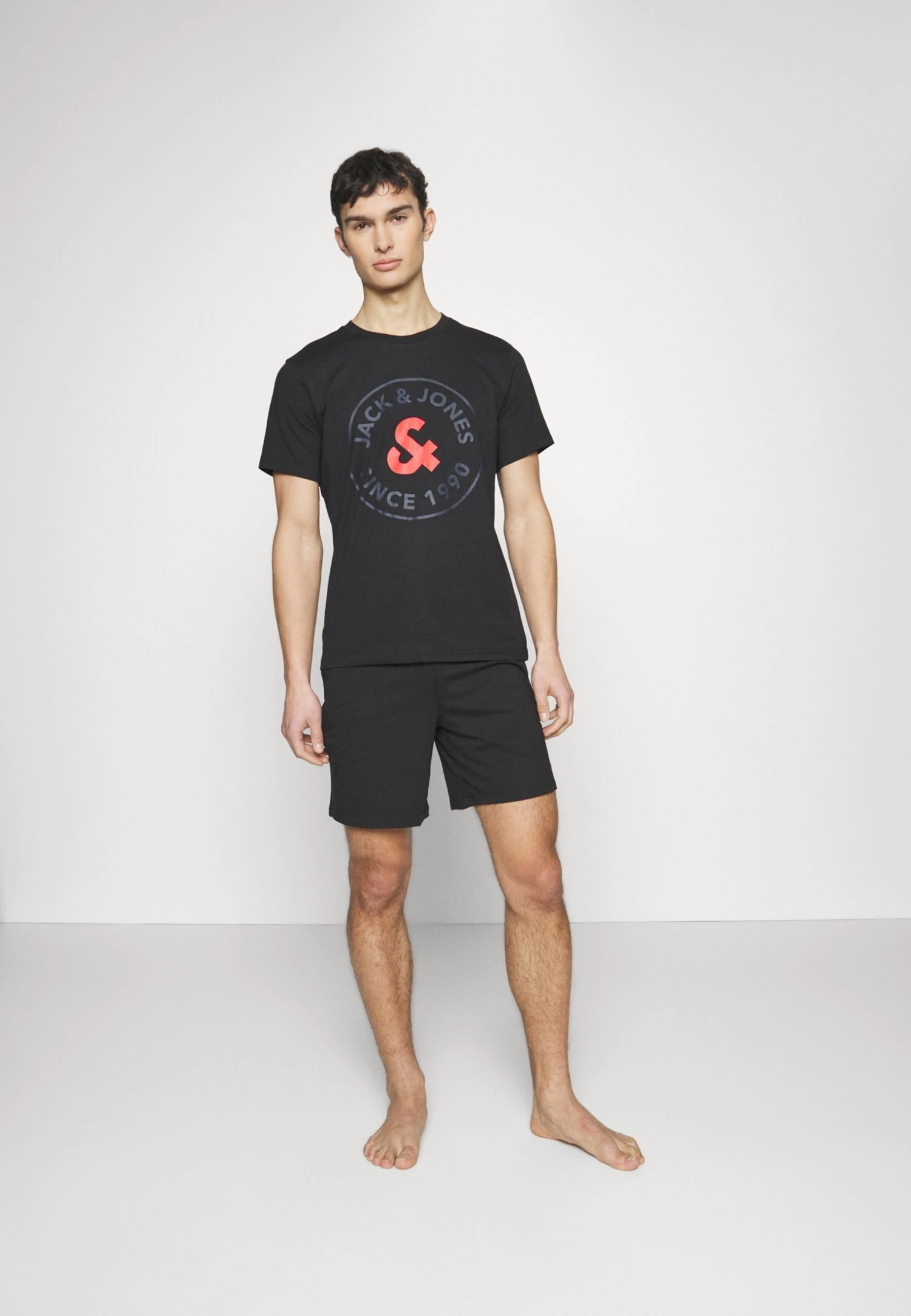 Jack & Jones Jacaaron Ss Tee And Shorts Set - Pyjama - Black 2 Jack & Jones Jacaaron Ss Tee And Shorts Set - Pyjama - Black - Afbeelding 2