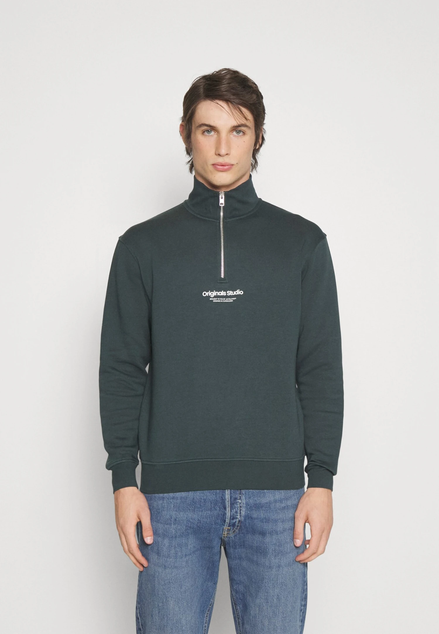 Jack & Jones Jorvesterbro Quarter Zip Hn Sn - Sweater - Magical Forest 1 Jack & Jones Jorvesterbro Quarter Zip Hn Sn - Sweater - Magical Forest