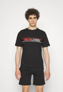 Jack & Jones Jacjaxon Tee And Shorts Set - Pyjama - Black