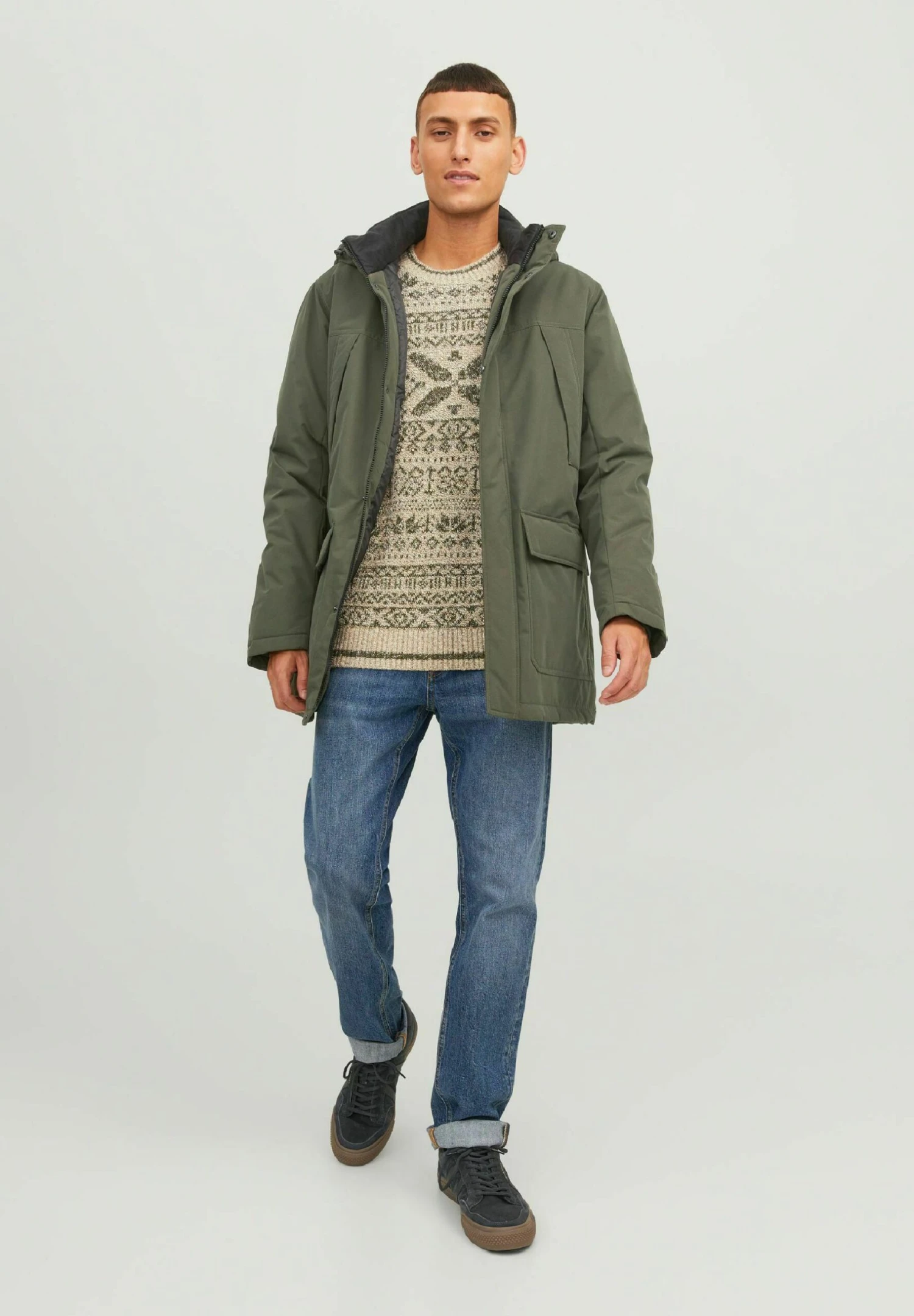 Jack & Jones Gefütterte - Winterjas - Forest Night 2 Jack & Jones Gefütterte - Winterjas - Forest Night - Afbeelding 2