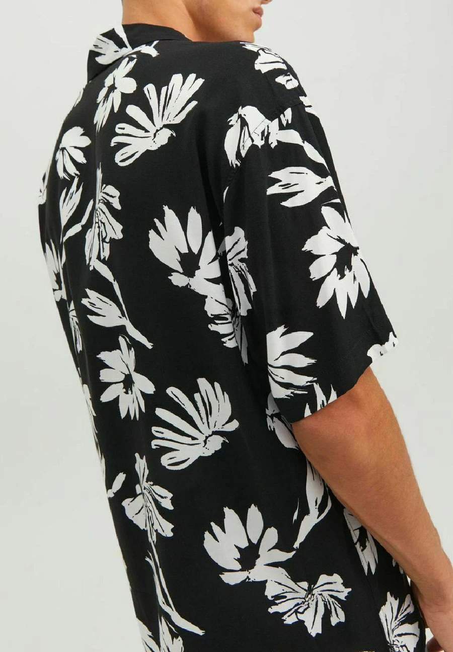 Jack & Jones Jorluke Palma Aop ResortSs Ln - Overhemd - Black 6 Jack & Jones Jorluke Palma Aop ResortSs Ln - Overhemd - Black - Afbeelding 6