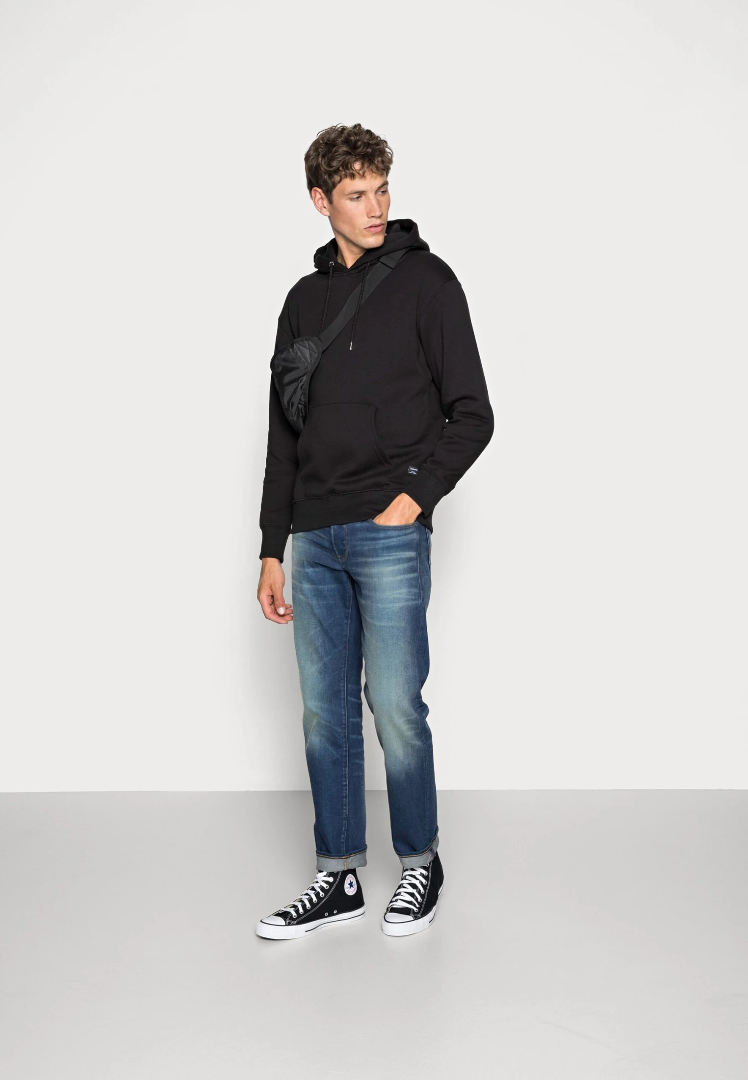 Jack & Jones Jjesoft Hood - Hoodie - Black 2 Jack & Jones Jjesoft Hood - Hoodie - Black - Afbeelding 2