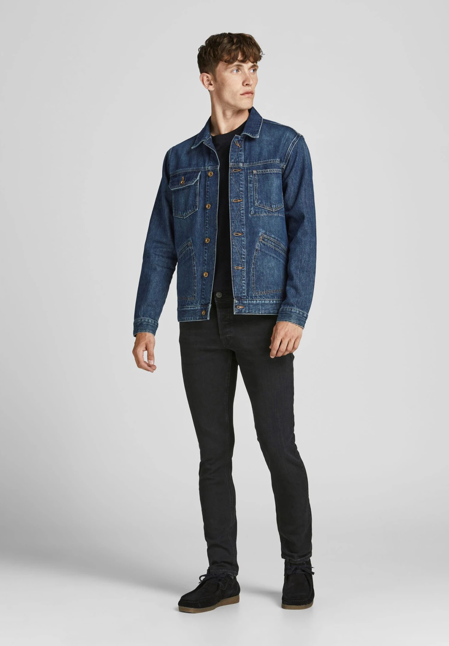 Jack & Jones Jjiglenn Jjoriginal - Slim Fit Jeans - Black Denim 2 Jack & Jones Jjiglenn Jjoriginal - Slim Fit Jeans - Black Denim - Afbeelding 2