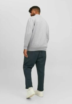 Jack & Jones Reissverschluss - Sweater Met Rits - Light Grey Melange -Jack & Jones Verkoopwinkel 22dbdace07b74e0aa00f228da7d7ff9c