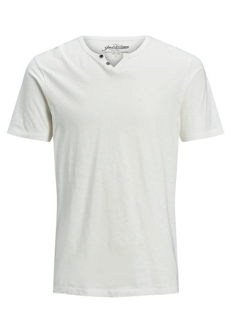 Jack & Jones Jjesplit NeckSs Noos - T-Shirt Basic - Cloud Dancer 7 Jack & Jones Jjesplit NeckSs Noos - T-Shirt Basic - Cloud Dancer - Afbeelding 7