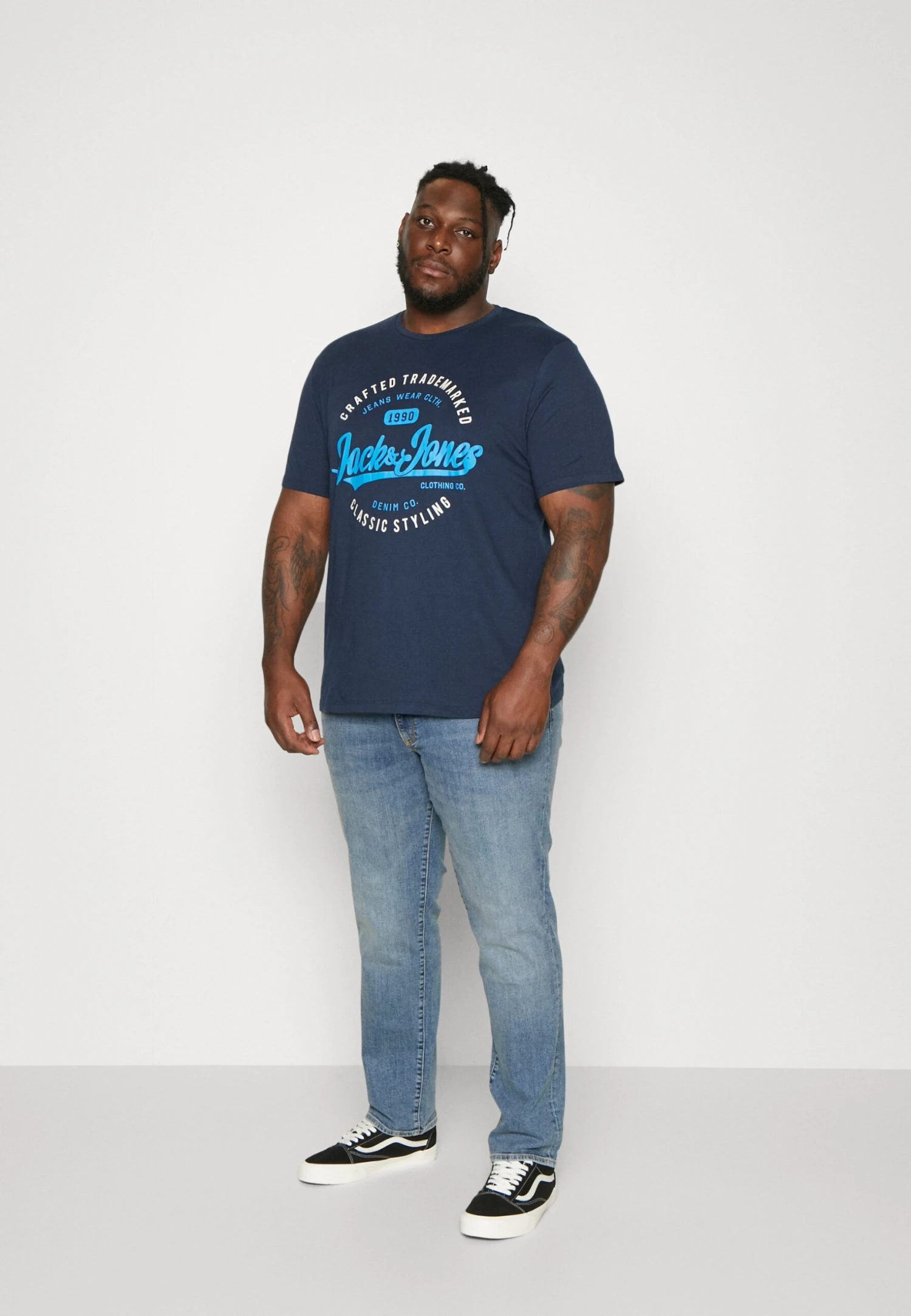 Jack & Jones Jjmikk Tee Crew Neck - T-Shirt Print - Navy Blazer 2 Jack & Jones Jjmikk Tee Crew Neck - T-Shirt Print - Navy Blazer - Afbeelding 2