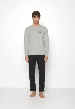 Jack & Jones Jacbasic Logo Tee And Lougepants Set - Pyjama - Light Grey