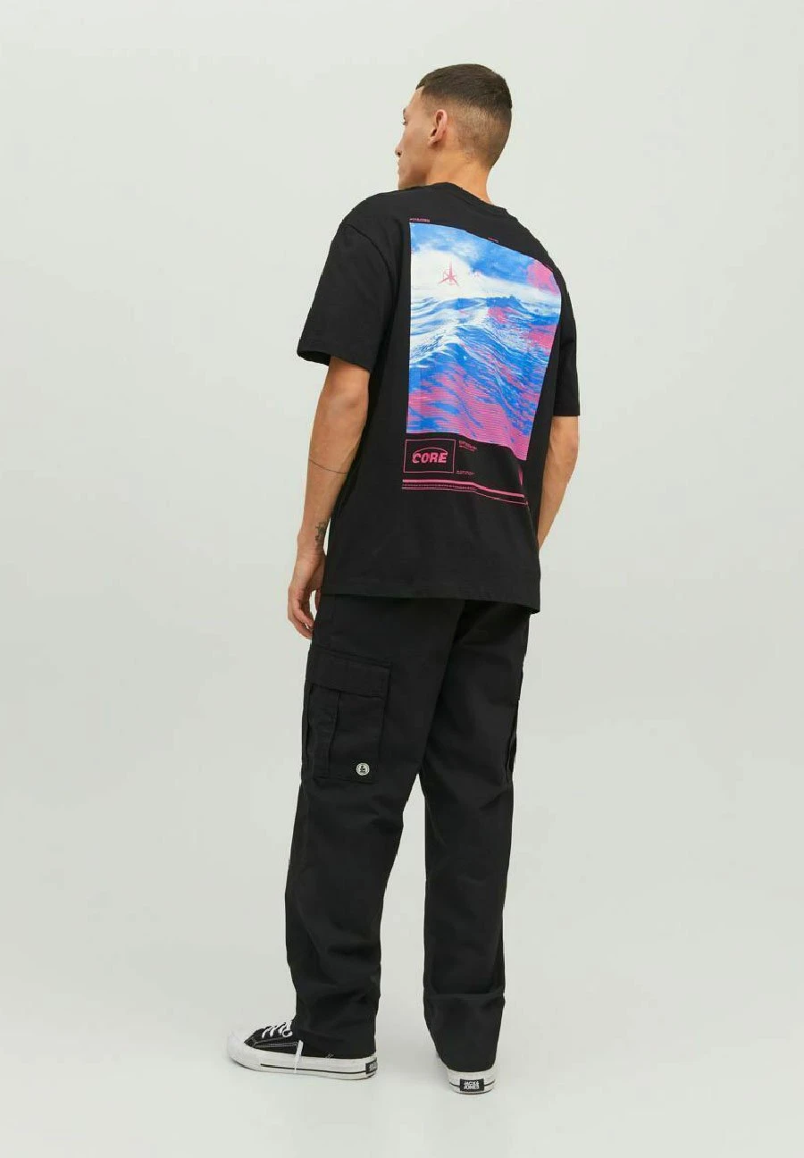 Jack & Jones Crew Neck - T-Shirt Print - Black 1 Jack & Jones Crew Neck - T-Shirt Print - Black