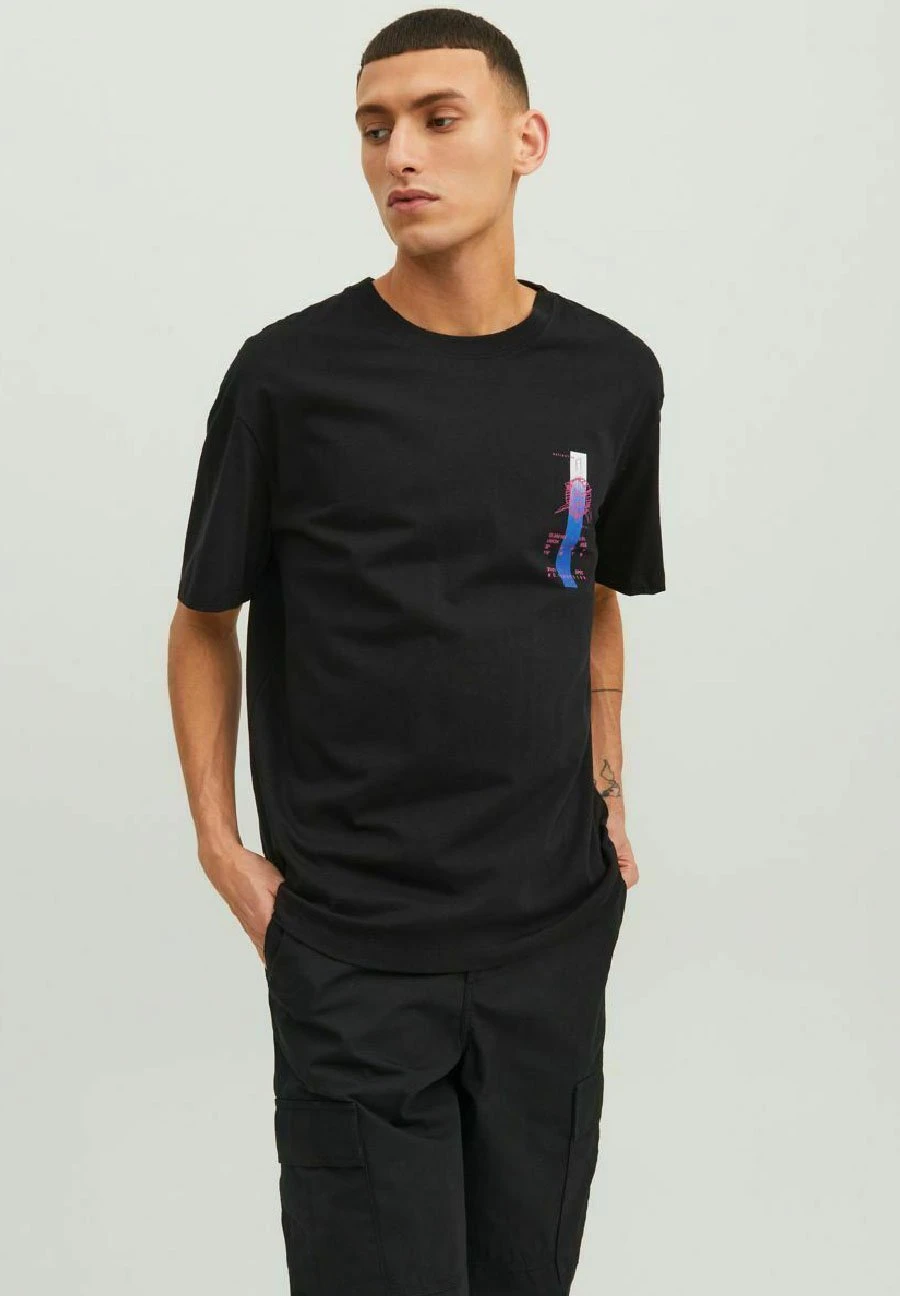 Jack & Jones Crew Neck - T-Shirt Print - Black 3 Jack & Jones Crew Neck - T-Shirt Print - Black - Afbeelding 3