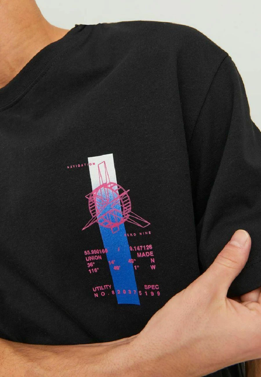 Jack & Jones Crew Neck - T-Shirt Print - Black 4 Jack & Jones Crew Neck - T-Shirt Print - Black - Afbeelding 4