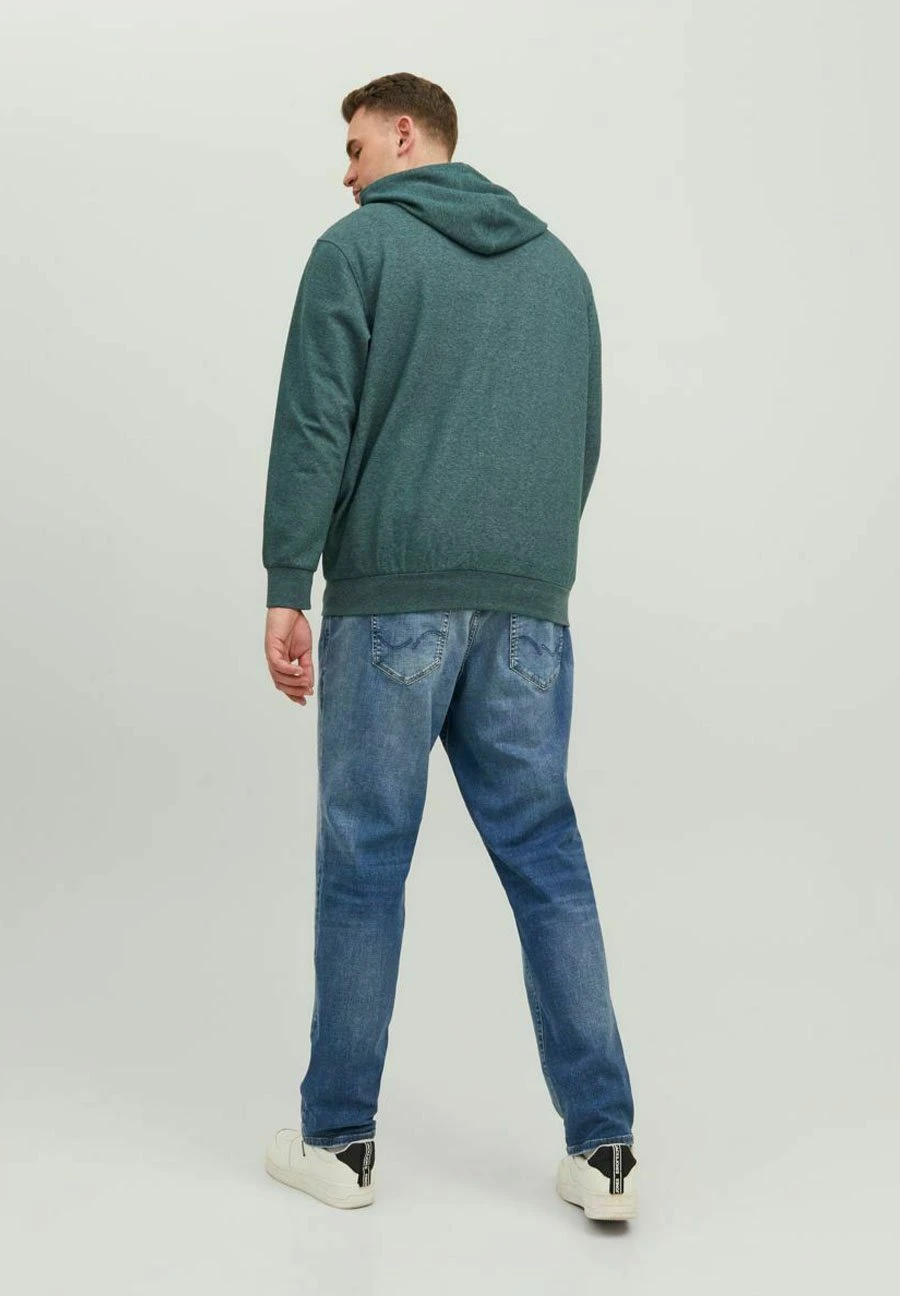 Jack & Jones Plus Size Reissverschluss - Sweater Met Rits - Deep Teal 3 Jack & Jones Plus Size Reissverschluss - Sweater Met Rits - Deep Teal - Afbeelding 3