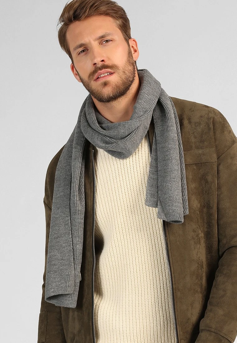 Jack & Jones Jacdna Scarf - Sjaal - Grey Melange 1 Jack & Jones Jacdna Scarf - Sjaal - Grey Melange