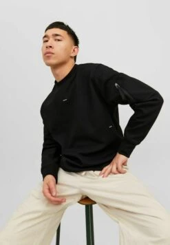 Jack & Jones JcoshadeCrew Neck- Sweater - Black -Jack & Jones Verkoopwinkel 416d9c9fa92b4024b30d4fe198083297
