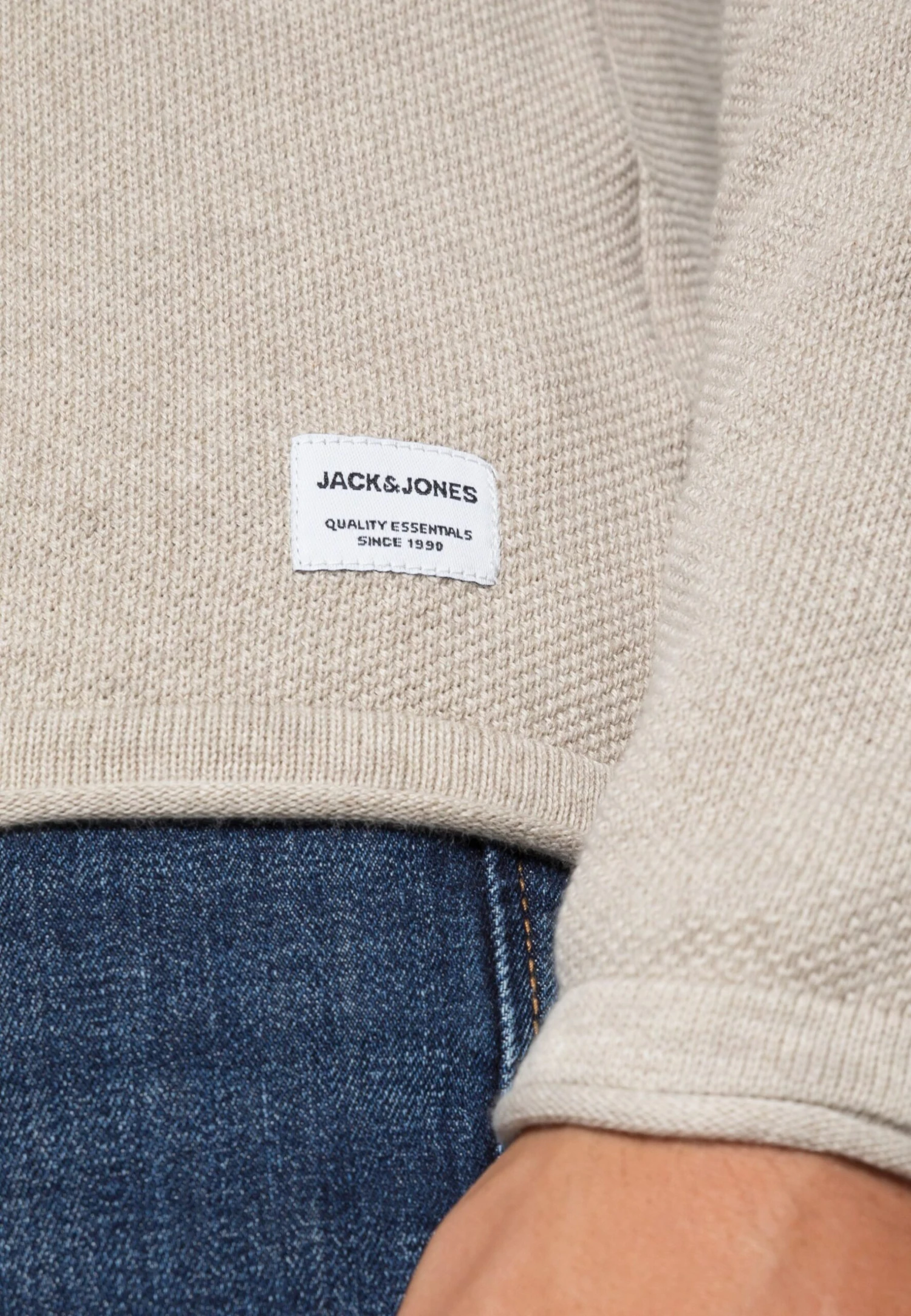 Jack & Jones JjehillCrew Neck Noos - Trui - Oatmeal Melange 5 Jack & Jones JjehillCrew Neck Noos - Trui - Oatmeal Melange - Afbeelding 5