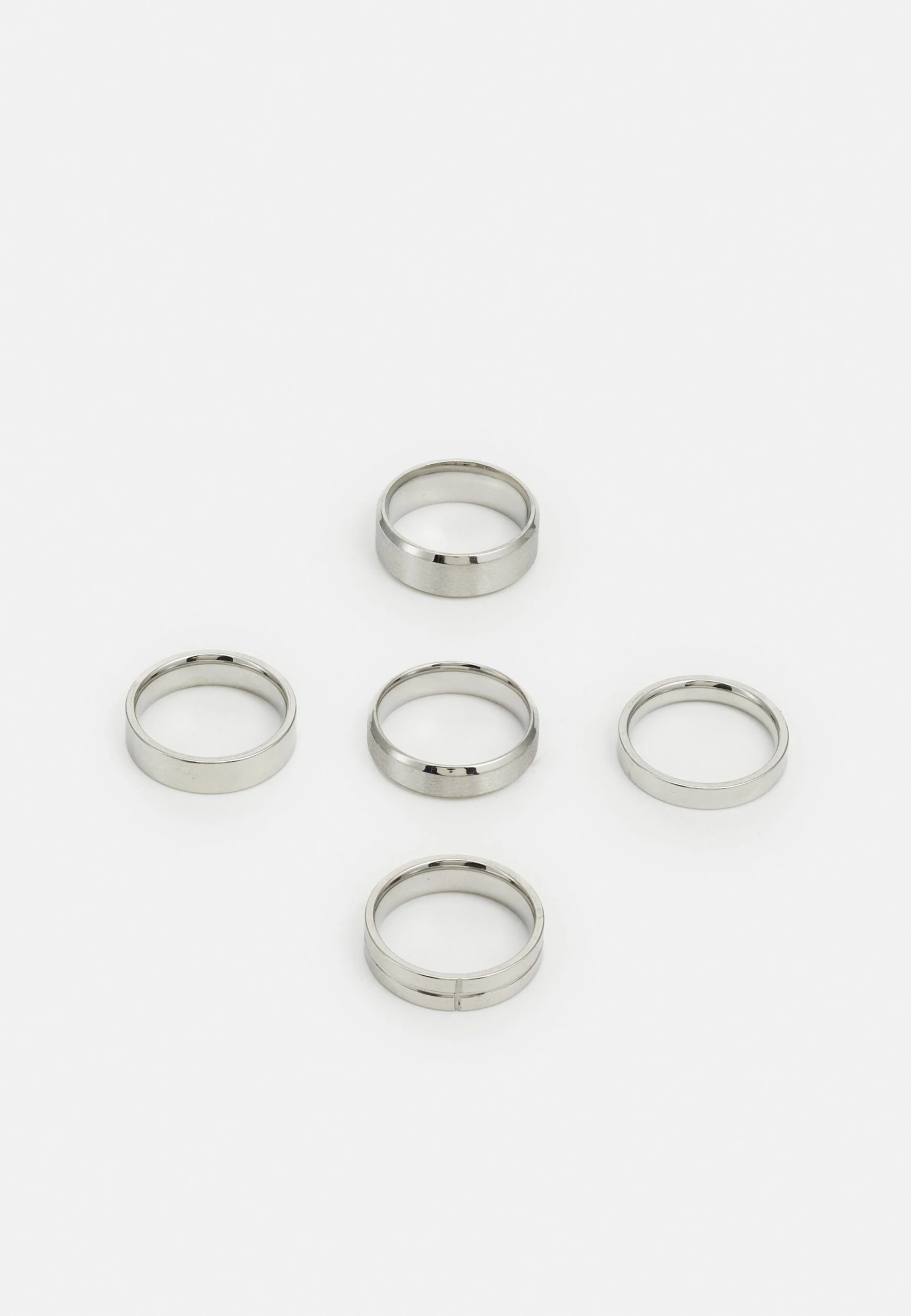 Jack & Jones Jacplain Mix 5 Pack Unisex - Ring - Silver-Coloured 2 Jack & Jones Jacplain Mix 5 Pack Unisex - Ring - Silver-Coloured - Afbeelding 2