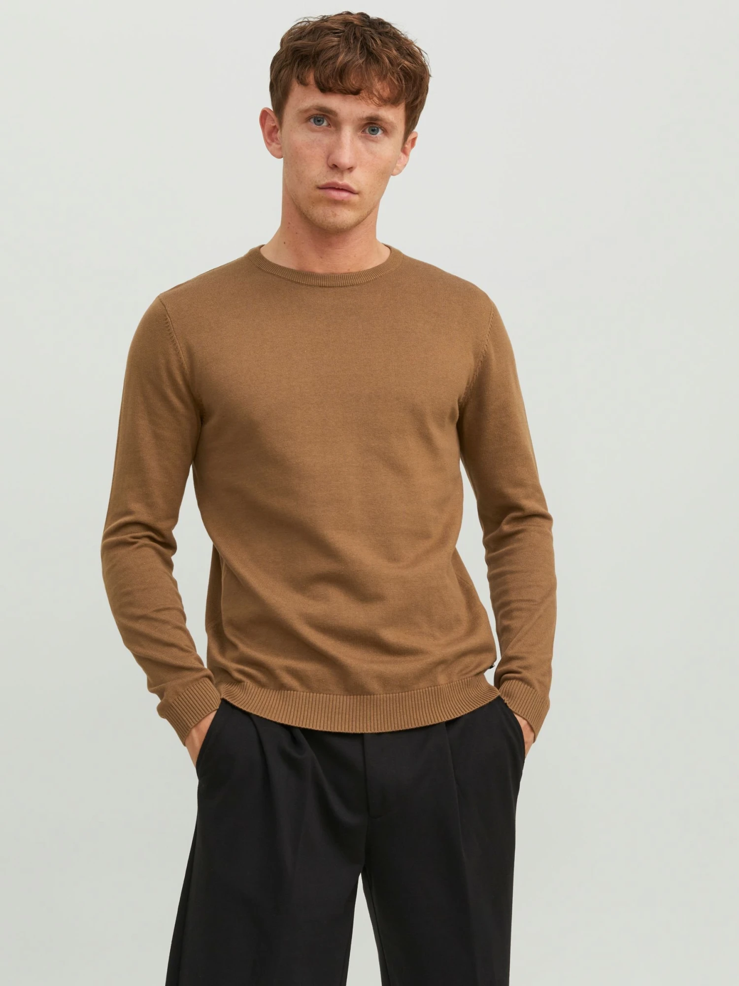 Jack & Jones Ebasic Crew Neck Noos - Trui - Otter 1 Jack & Jones Ebasic Crew Neck Noos - Trui - Otter