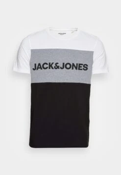 Jack & Jones Jjelogo Blocking Tee - T-Shirt Print - White -Jack & Jones Verkoopwinkel 4d5e289ec8224de2b63a19dbd495ce14