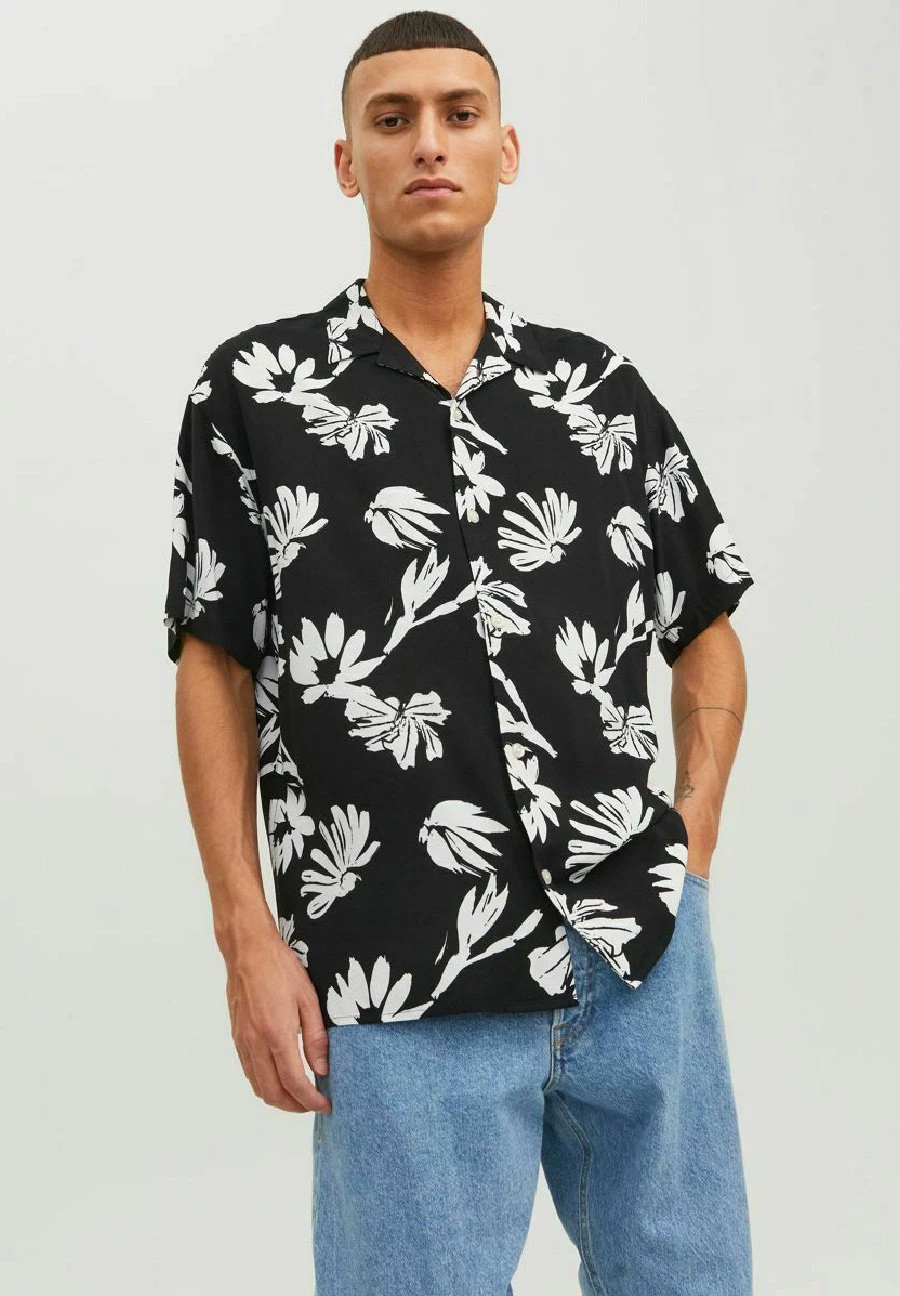 Jack & Jones Jorluke Palma Aop ResortSs Ln - Overhemd - Black 1 Jack & Jones Jorluke Palma Aop ResortSs Ln - Overhemd - Black