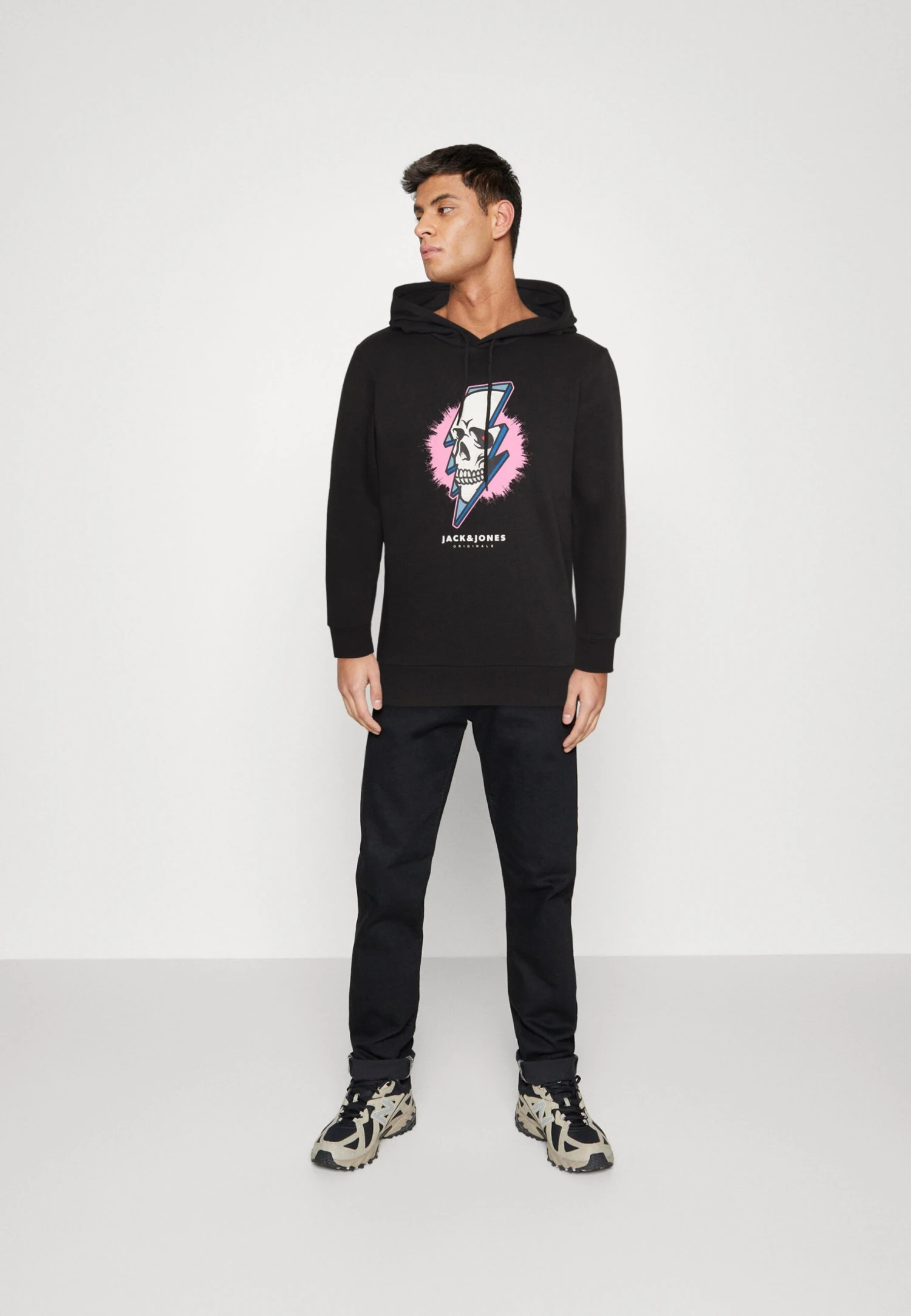 Jack & Jones Jorcrown Skull Hood - Sweater - Black 2 Jack & Jones Jorcrown Skull Hood - Sweater - Black - Afbeelding 2