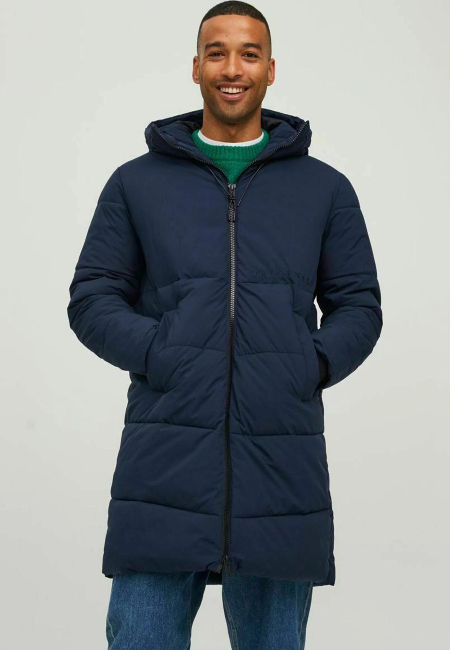 Jack & Jones Lange- Winterjas - Navy Blazer 1 Jack & Jones Lange- Winterjas - Navy Blazer