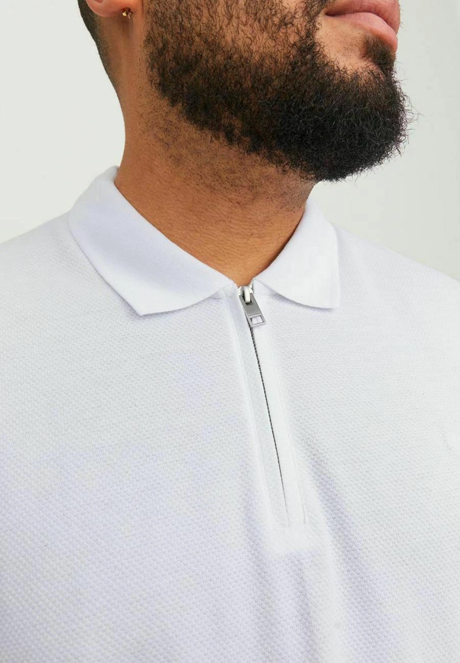 Jack & Jones Reissverschluss - Poloshirt - Bright White 4 Jack & Jones Reissverschluss - Poloshirt - Bright White - Afbeelding 4