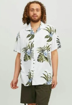 Jack & Jones Plus Size Kurzarm Freizeit - Overhemd - Bright White