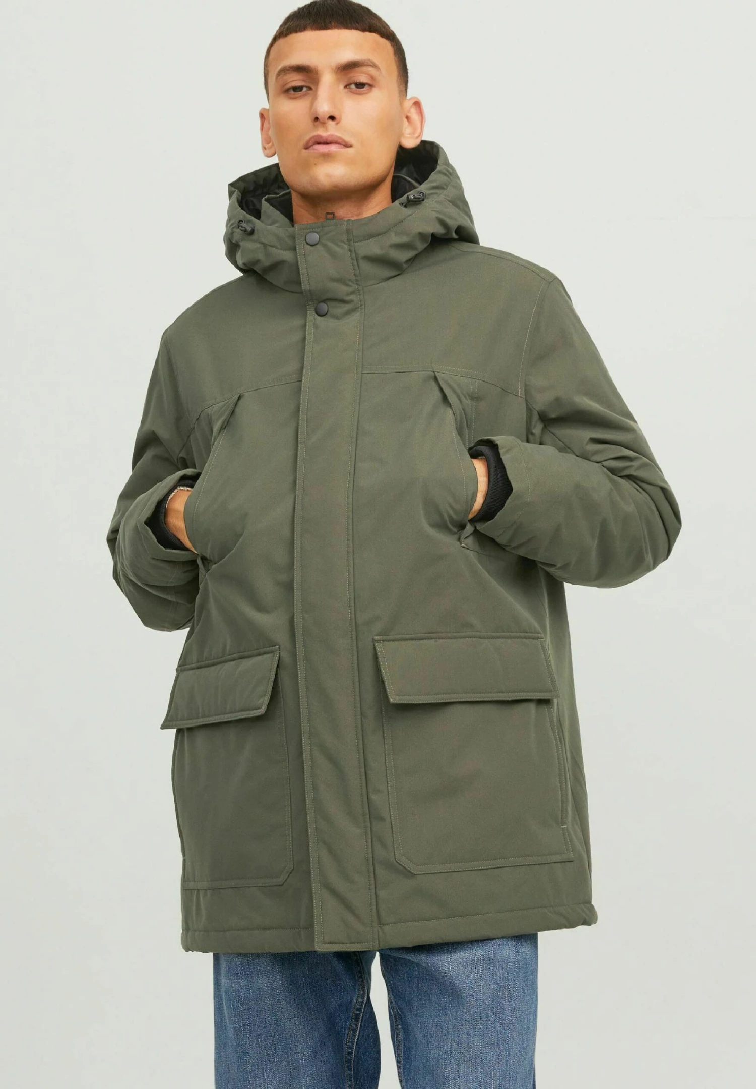 Jack & Jones Gefütterte - Winterjas - Forest Night 1 Jack & Jones Gefütterte - Winterjas - Forest Night