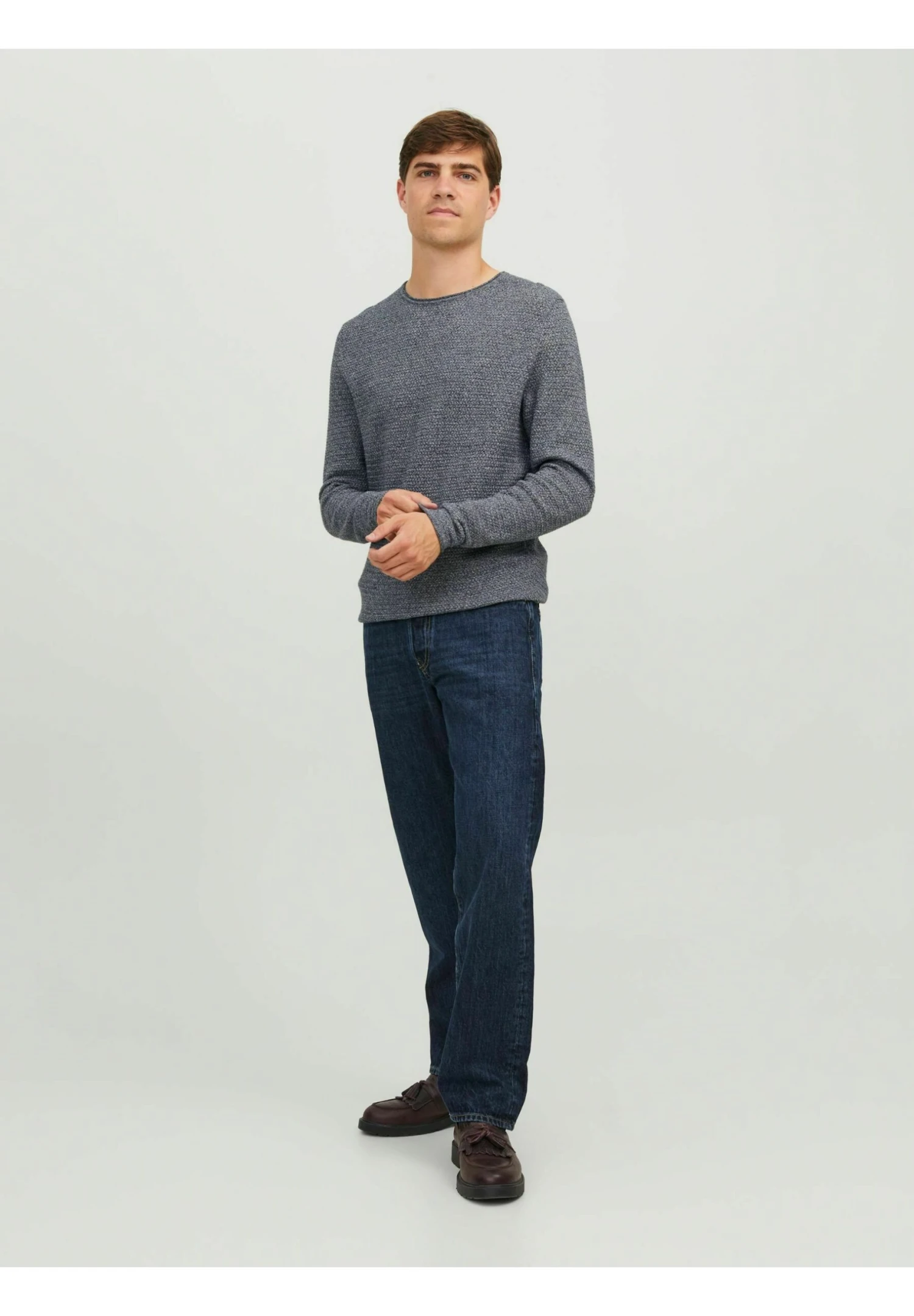 JACK&JONES Premium Jprblumiguel Crew Neck - Trui - Maritime Blue 2 JACK&JONES Premium Jprblumiguel Crew Neck - Trui - Maritime Blue - Afbeelding 2