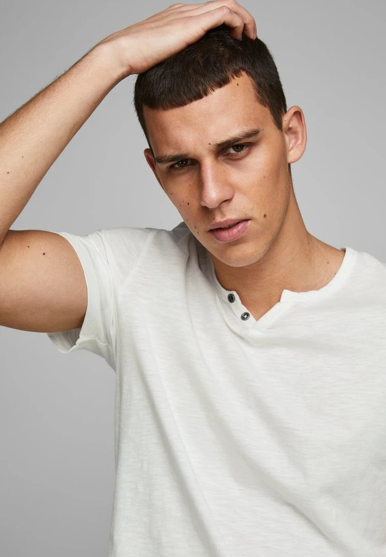 Jack & Jones Jjesplit NeckSs Noos - T-Shirt Basic - Cloud Dancer 4 Jack & Jones Jjesplit NeckSs Noos - T-Shirt Basic - Cloud Dancer - Afbeelding 4