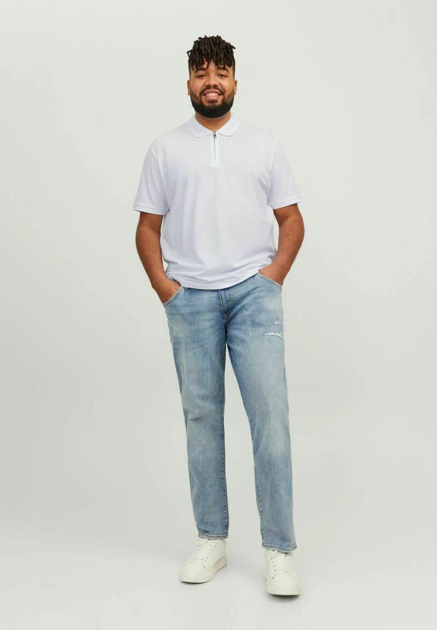 Jack & Jones Reissverschluss - Poloshirt - Bright White 2 Jack & Jones Reissverschluss - Poloshirt - Bright White - Afbeelding 2