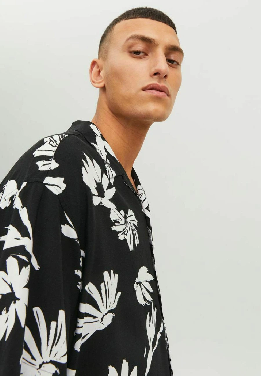 Jack & Jones Jorluke Palma Aop ResortSs Ln - Overhemd - Black 4 Jack & Jones Jorluke Palma Aop ResortSs Ln - Overhemd - Black - Afbeelding 4
