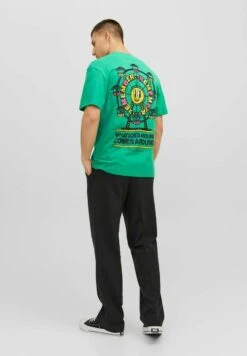 Jack & Jones Crew Neck - T-Shirt Print - Holly Green