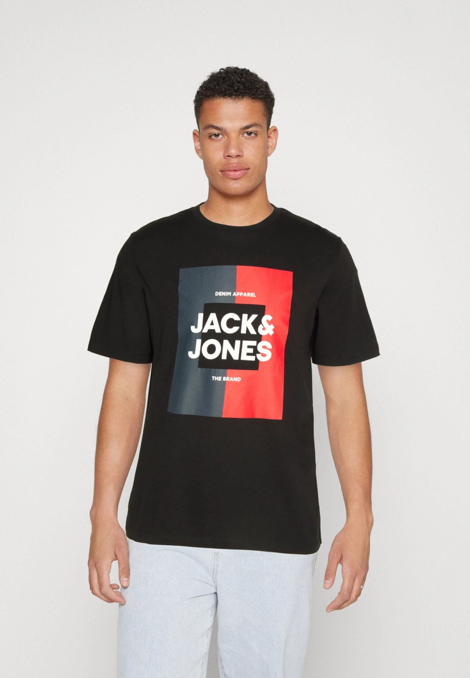 Jack & Jones Jjoscar Ss Crew Neck - T-Shirt Print - Black 1 Jack & Jones Jjoscar Ss Crew Neck - T-Shirt Print - Black