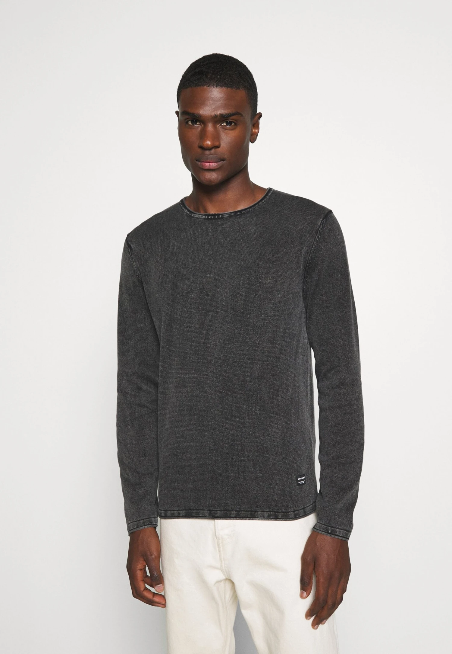 Jack & Jones Jjeleo Crew Neck Noos - Trui - Caviar 1 Jack & Jones Jjeleo Crew Neck Noos - Trui - Caviar