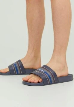 Jack & Jones Gestreifte - Badslippers - Navy Blazer
