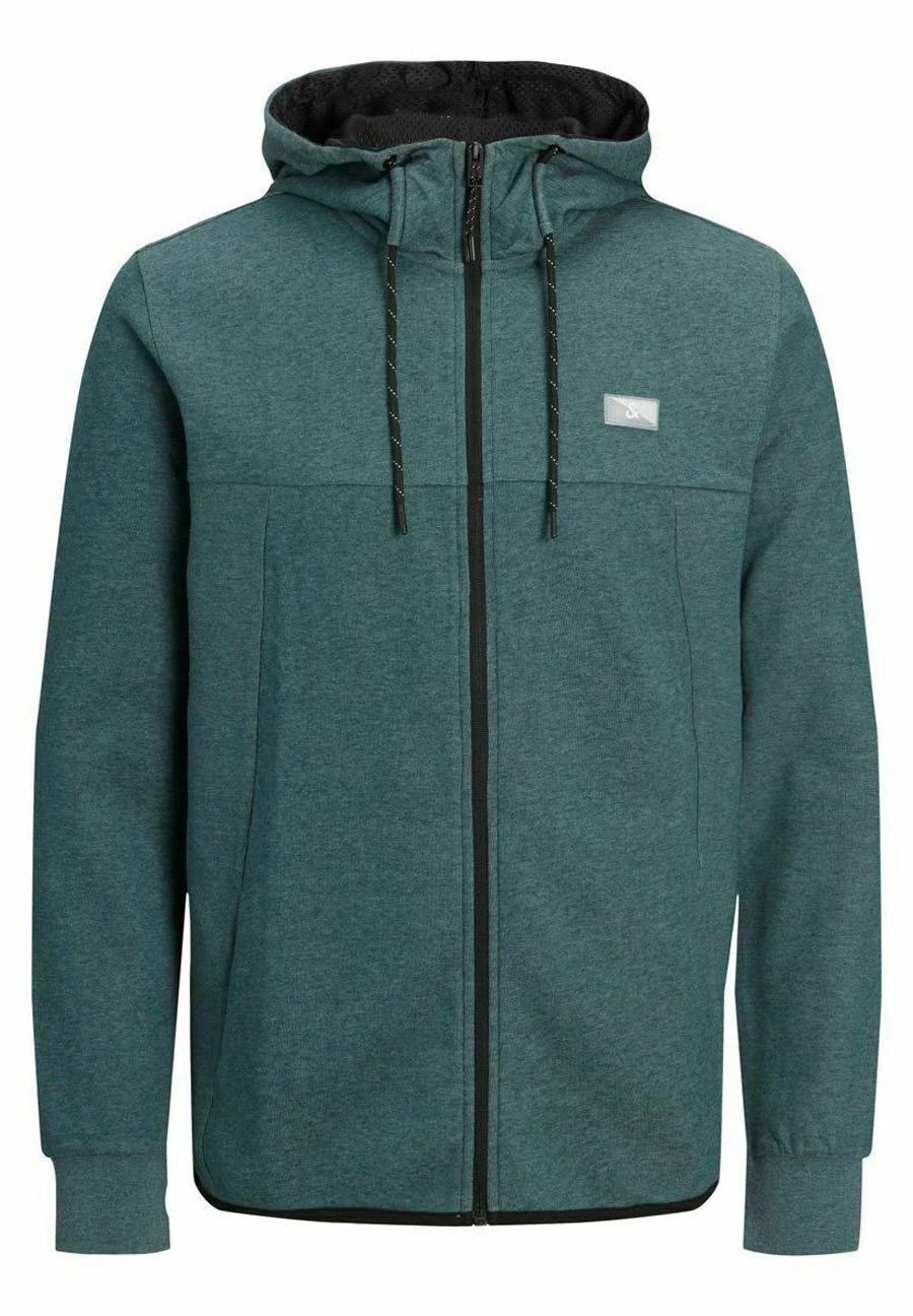 Jack & Jones Plus Size Reissverschluss - Sweater Met Rits - Deep Teal 7 Jack & Jones Plus Size Reissverschluss - Sweater Met Rits - Deep Teal - Afbeelding 7