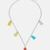 Jack & Jones Jacgummi Bear Necklace Unisex - Ketting - Silver Birch
