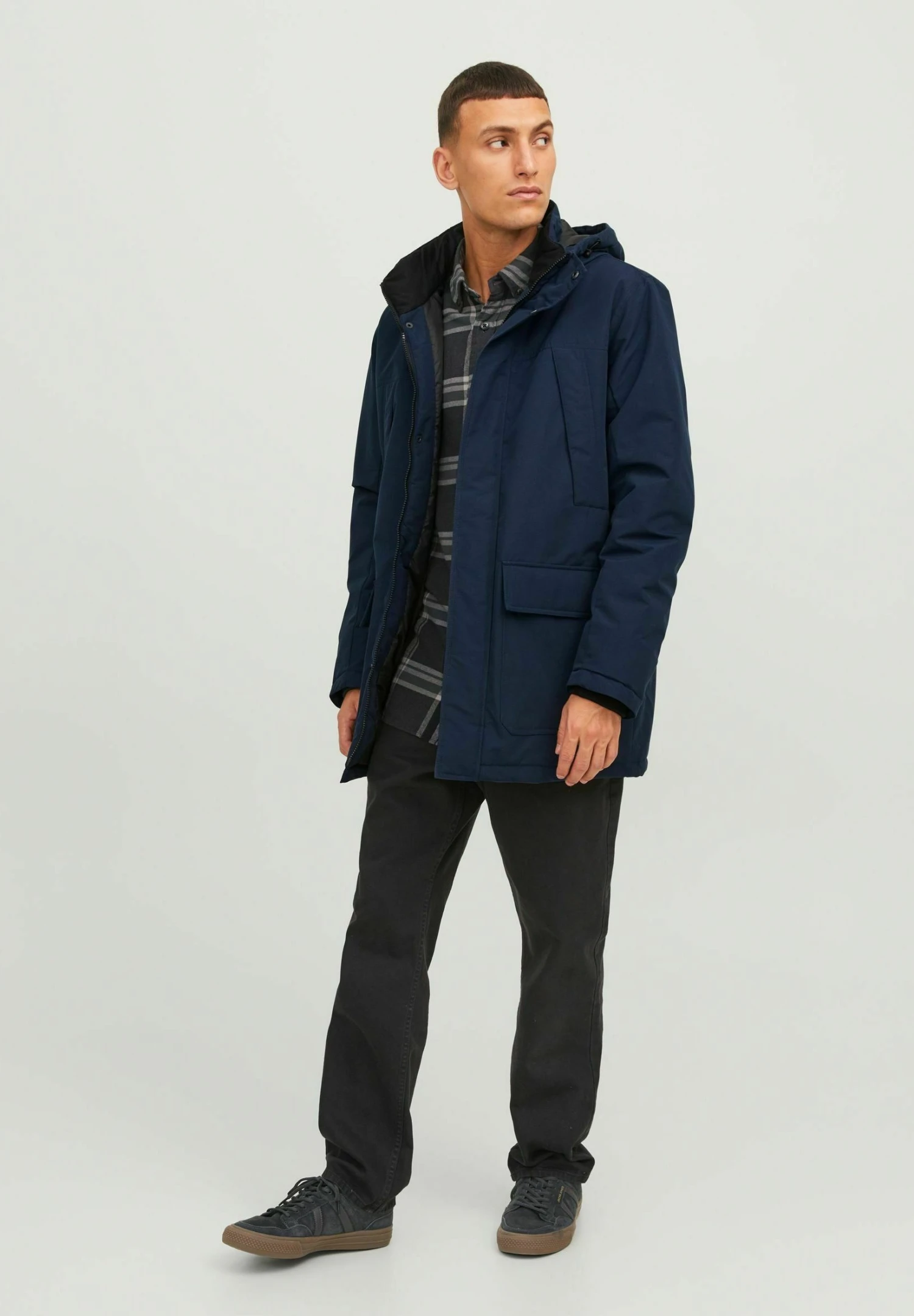 Jack & Jones Gefütterte - Winterjas - Navy Blazer 2 Jack & Jones Gefütterte - Winterjas - Navy Blazer - Afbeelding 2