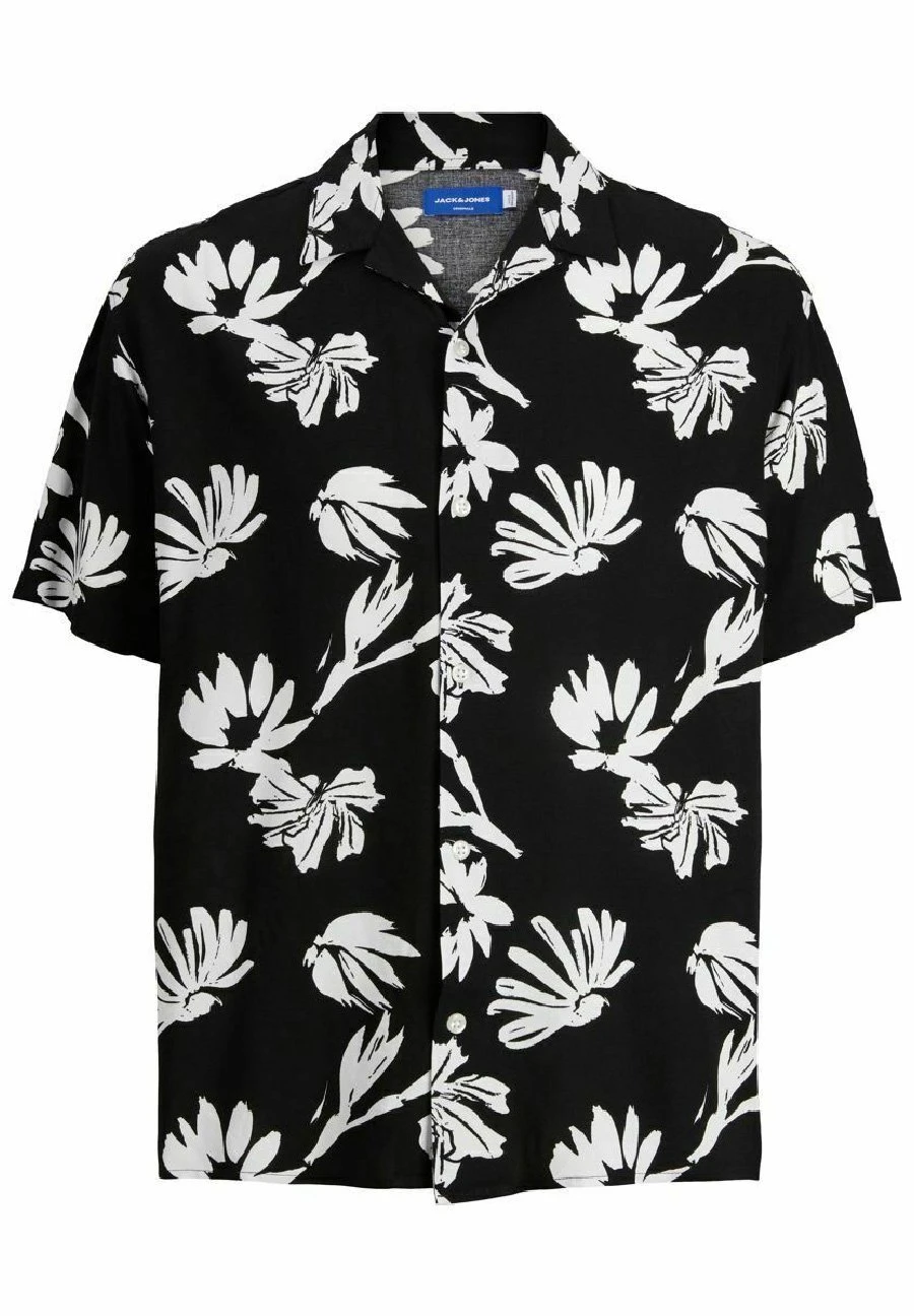 Jack & Jones Jorluke Palma Aop ResortSs Ln - Overhemd - Black 7 Jack & Jones Jorluke Palma Aop ResortSs Ln - Overhemd - Black - Afbeelding 7
