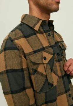Jack & Jones Overshirt Karomuster- Overhemd - Otter -Jack & Jones Verkoopwinkel 83167592a81b40738a78a074efc45ebe