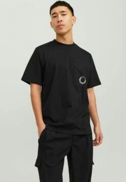 Jack & Jones Overlay - T-Shirt Print - Black