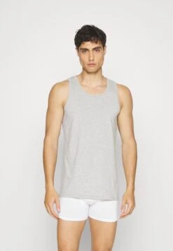 Jack & Jones Jactank 5 Pack - Hemd - Light Grey Melange/White/Black