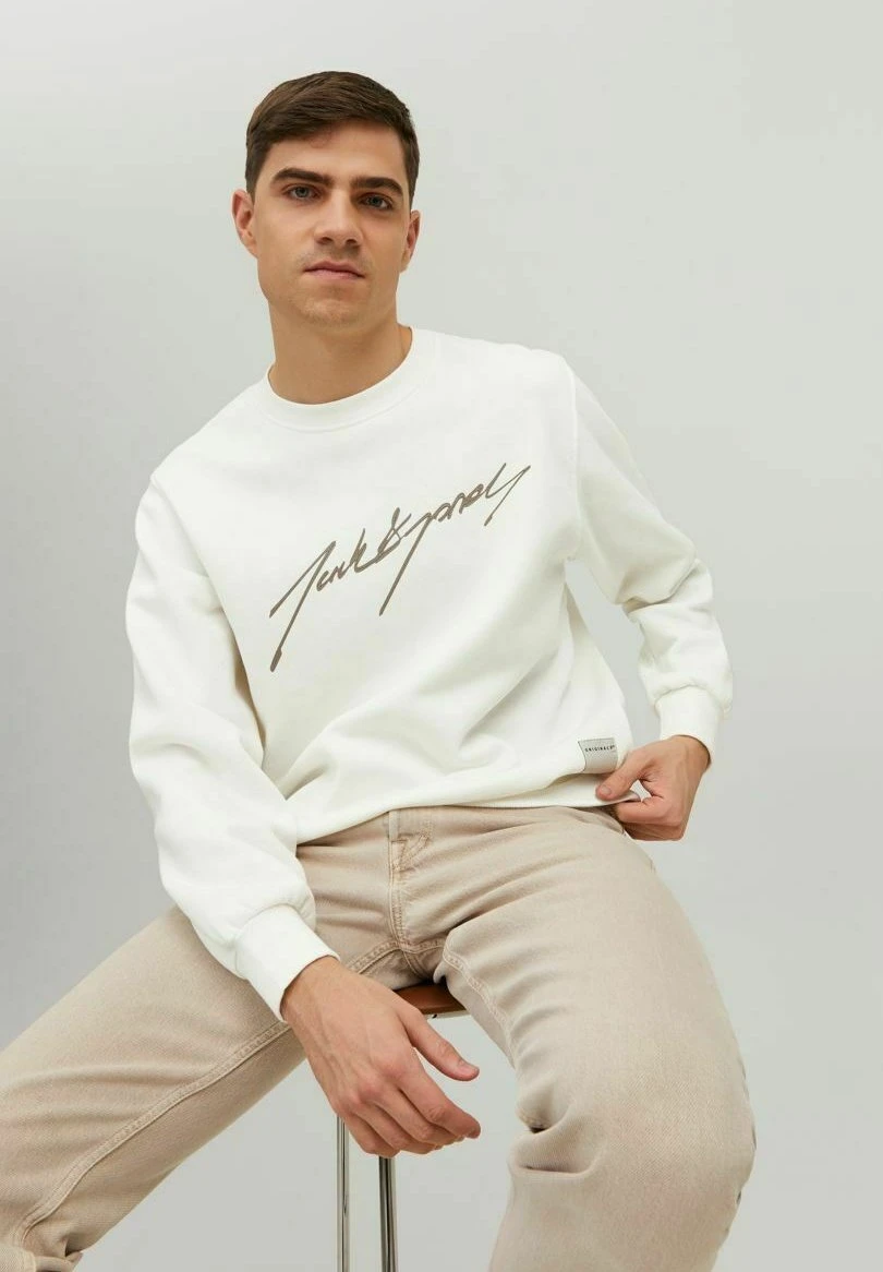 Jack & Jones Crew Neck - Sweater - Cloud Dancer 6 Jack & Jones Crew Neck - Sweater - Cloud Dancer - Afbeelding 6