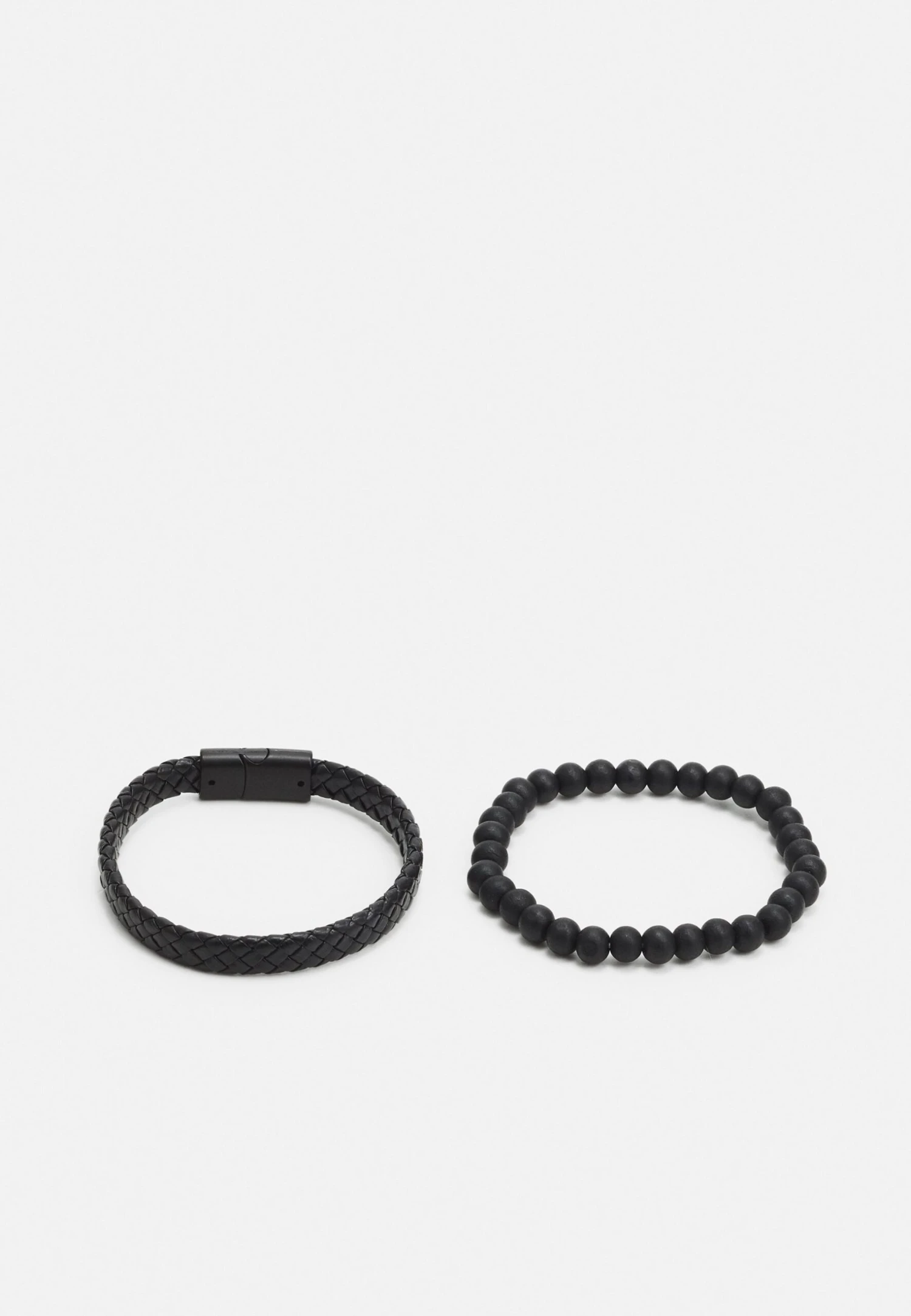 Jack & Jones Jacbraid And Beads Bracelet 2 Pack - Armband - Black 1 Jack & Jones Jacbraid And Beads Bracelet 2 Pack - Armband - Black